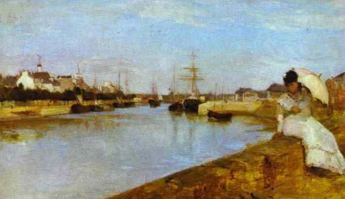 Berthe Morisot The Harbor at Lorient, National Gallery of Art, Washington oil painting image